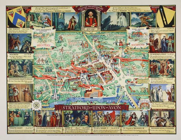 Stratford Upon Avon Map Stratford-Upon-Avon | Sanders Of Oxford
