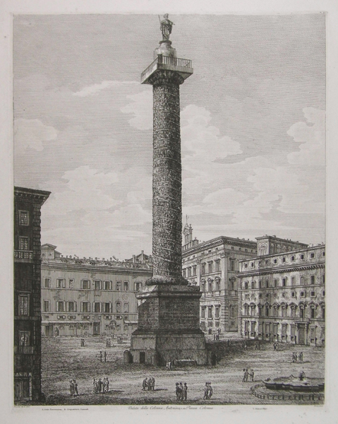 Veduta della Colonna Antonina, o sia Piazza Colonna | Sanders of Oxford