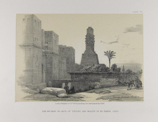 Bab-En-Nasr, or Gate of Victory, and Mosque of El-Hakim, Cairo ...